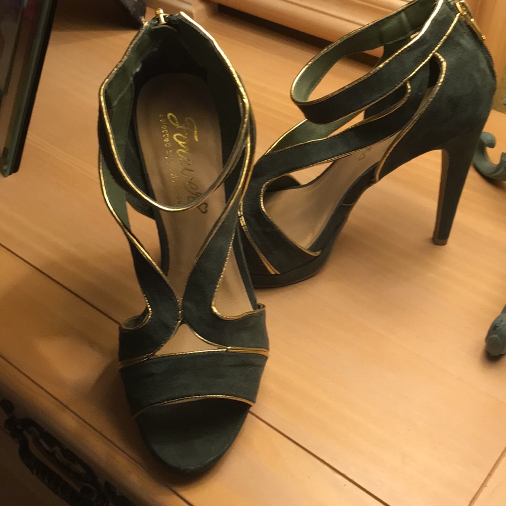 Green Strappy  5 inch heels